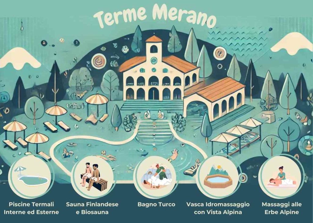Infografica sulle terme di Merano